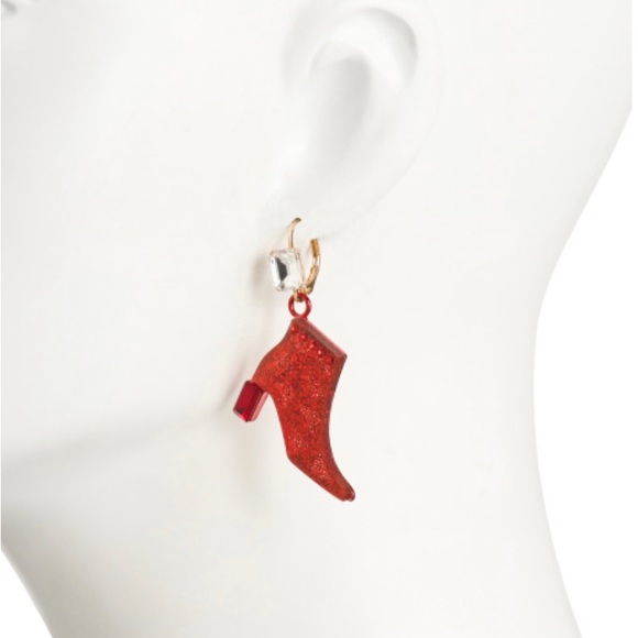 Betsey Johnson Red Shoe and Silver Handbag Earrings - Picture 3 of 5